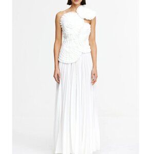 emilia wickstead midi dress Tollin Ivory Cotton Boucle Dress